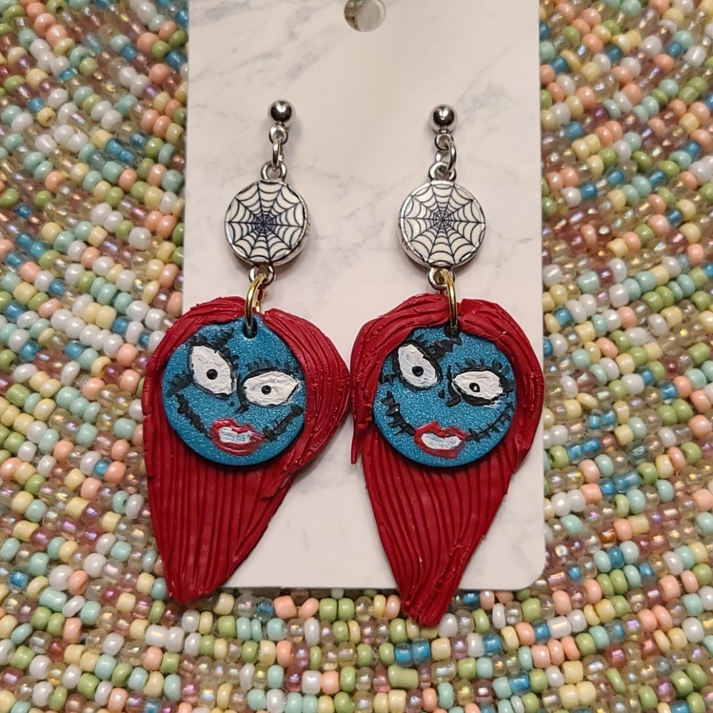 🎃Sally Spiderweb Earrings